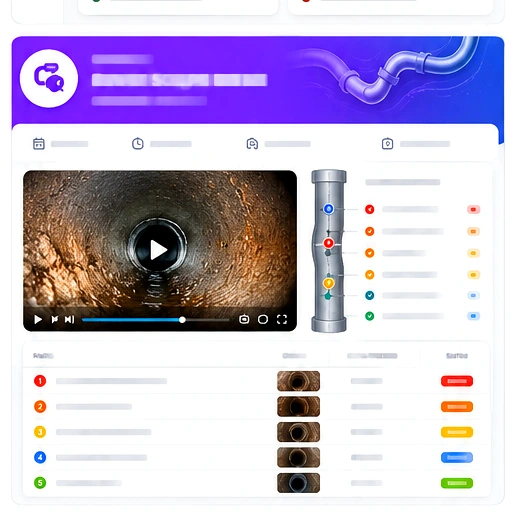 Sewer Scope Inspection report in InspectorData